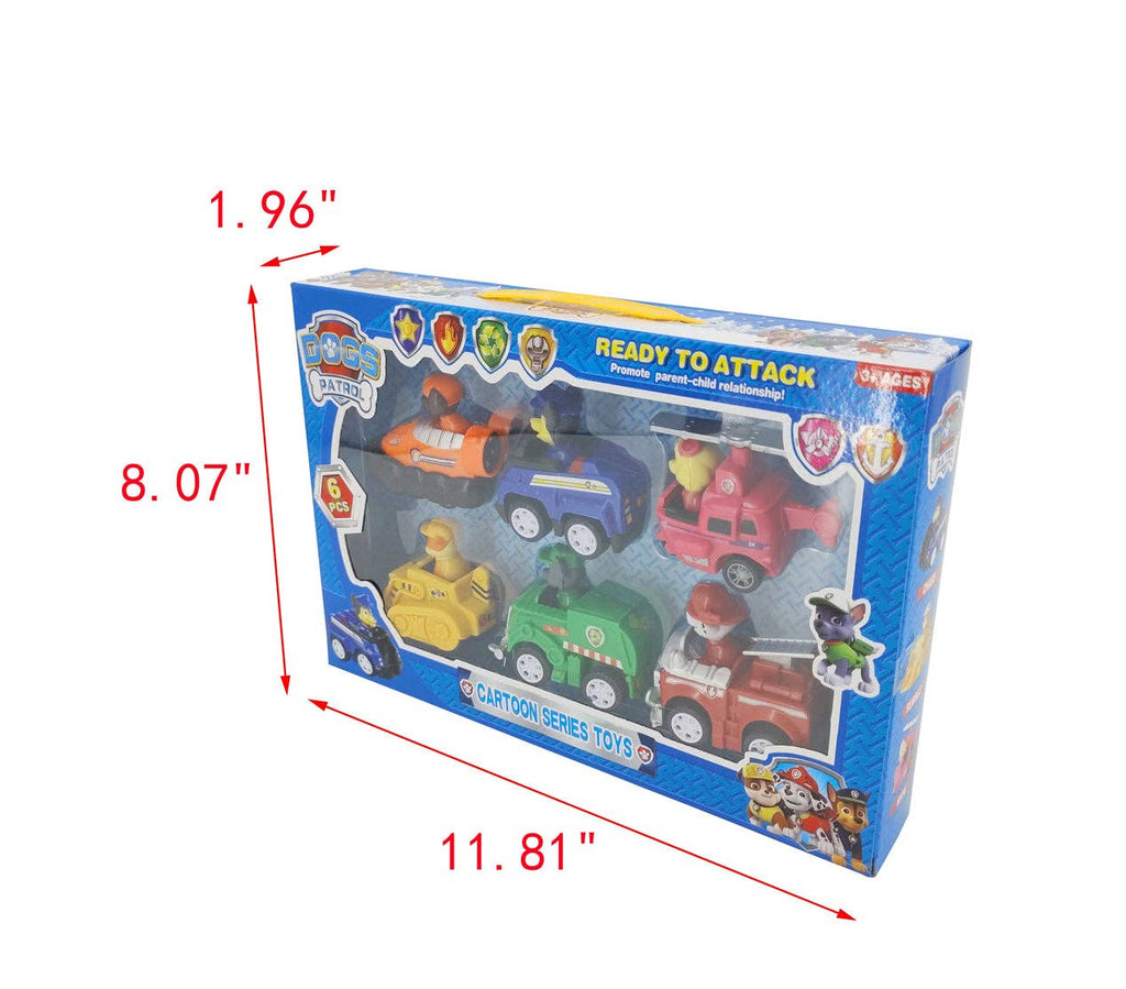 Pat' Patrouille, Coffret Cadeau Classique de 6 Véhicules en Plastique de Collection 15270