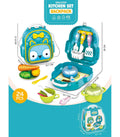 Cuisine pour enfants — sac à dos avec réchaud et ustensiles, 24 pièces