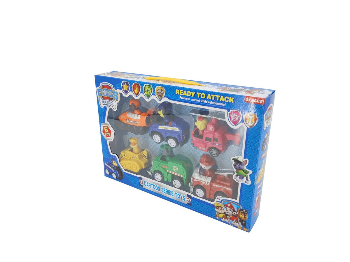 Pat' Patrouille, Coffret Cadeau Classique de 6 Véhicules en Plastique de Collection 15270