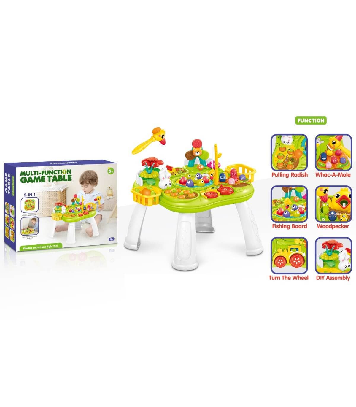 Table multifonction pour enfants avec canne à pêche