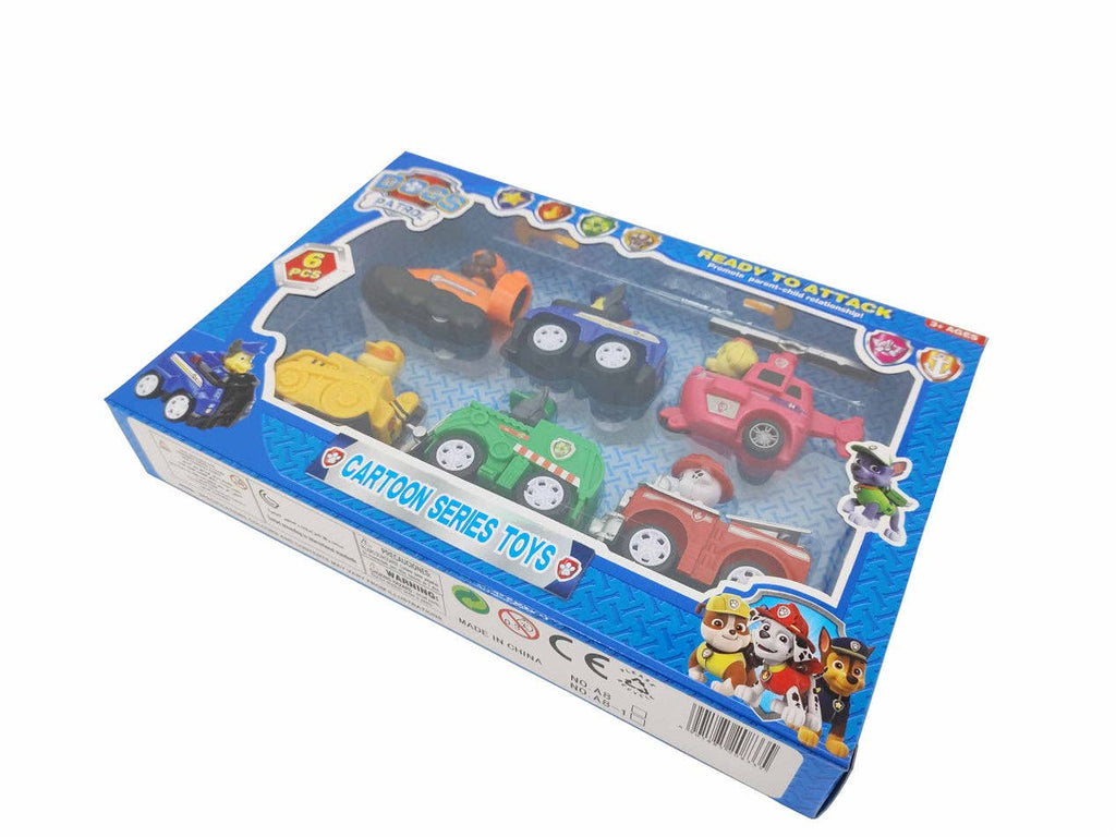 Pat' Patrouille, Coffret Cadeau Classique de 6 Véhicules en Plastique de Collection 15270